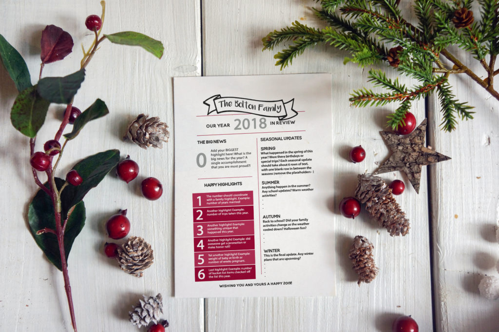Year in Review Template Mockup